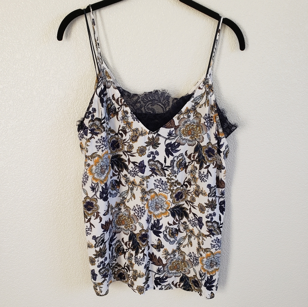 Promod Floral Tank w/Lace bralette